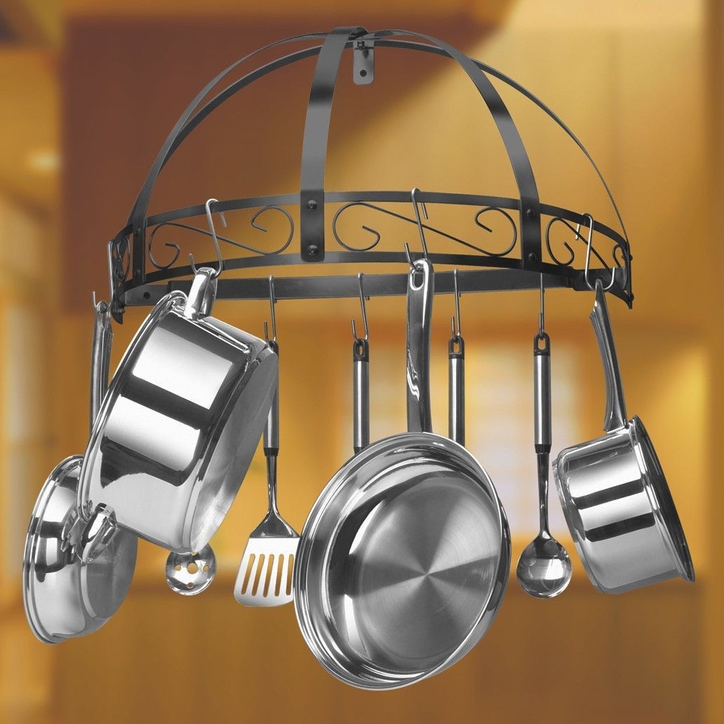 Classicor Series Wrought-Iron Semicircle Pot Rack