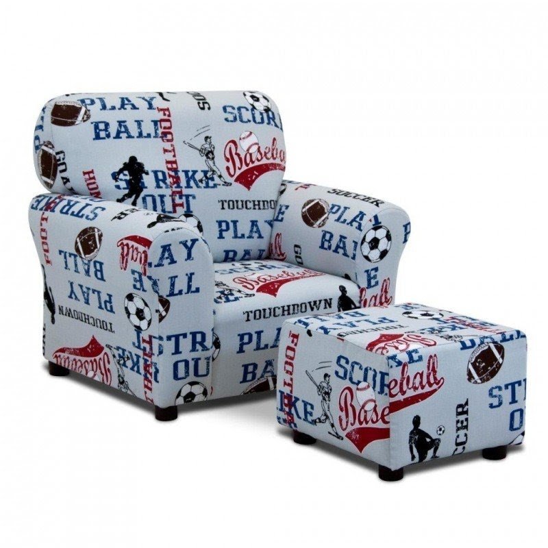 Kids Sports Club Chair and Ottoman