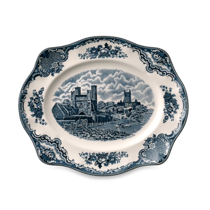 Old Britain Castles Pink Oval Platter