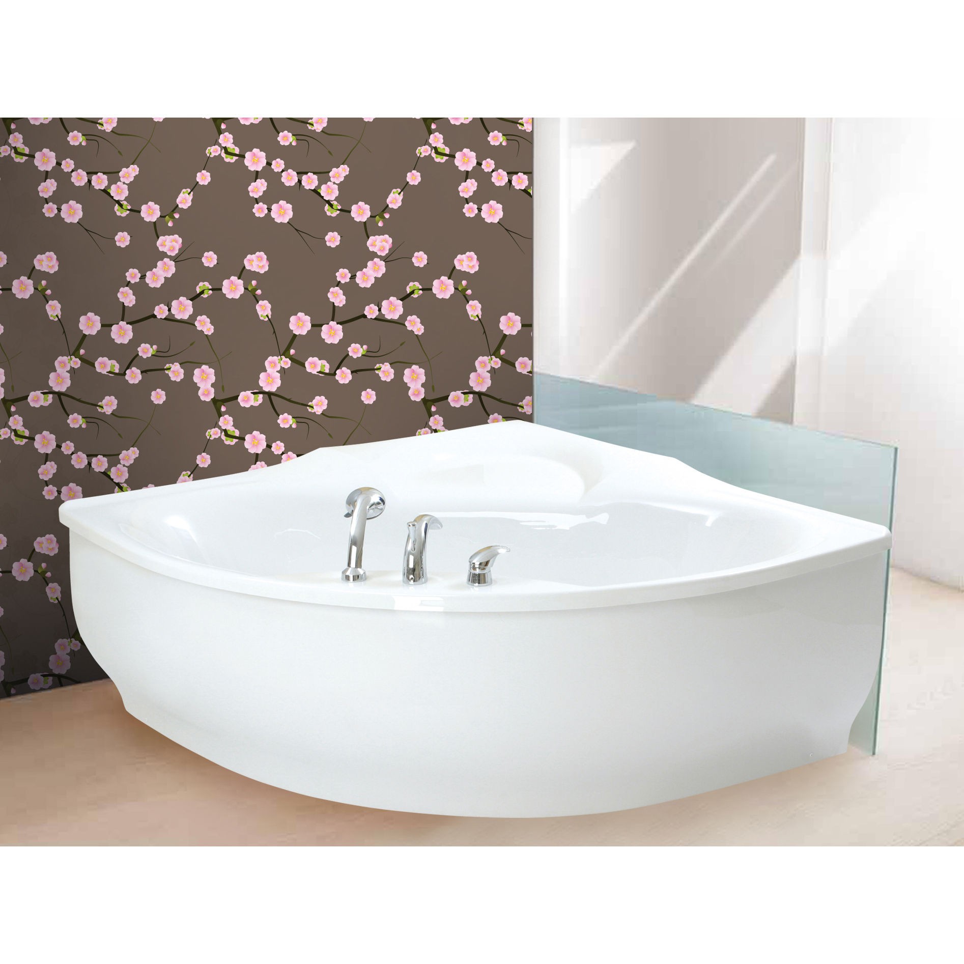 PureScape 314 Corner Acrylic Bathtub