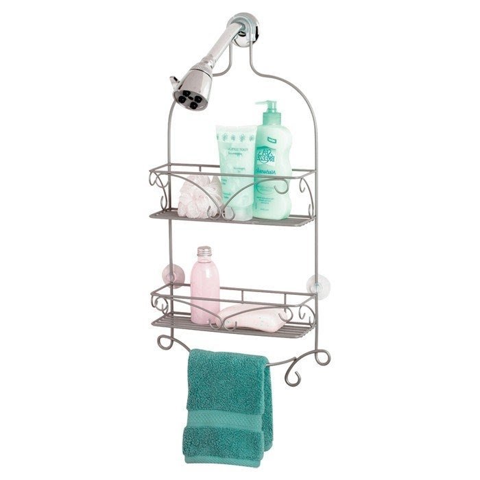 Shower Head Caddy in Pearl Nickel