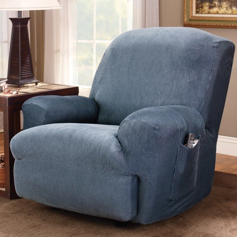 Stretch Stripe Recliner Slipcover