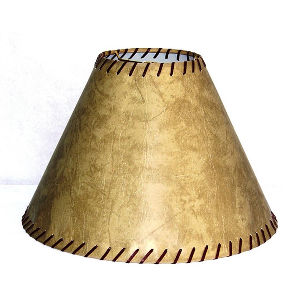 15" Faux Leather Empire Lamp Shade