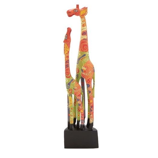 Attractive Wood Giraffe Statue