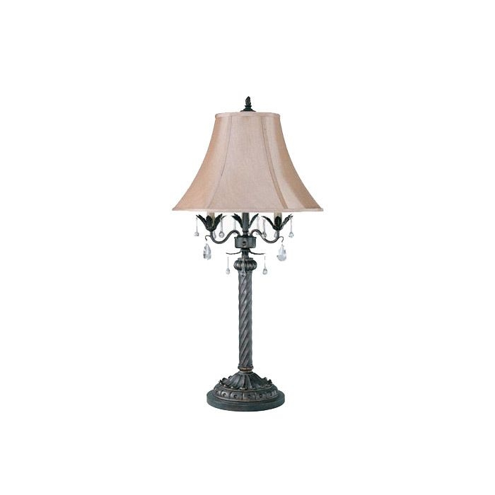 Crystal Table Lamp with Crystal Accents