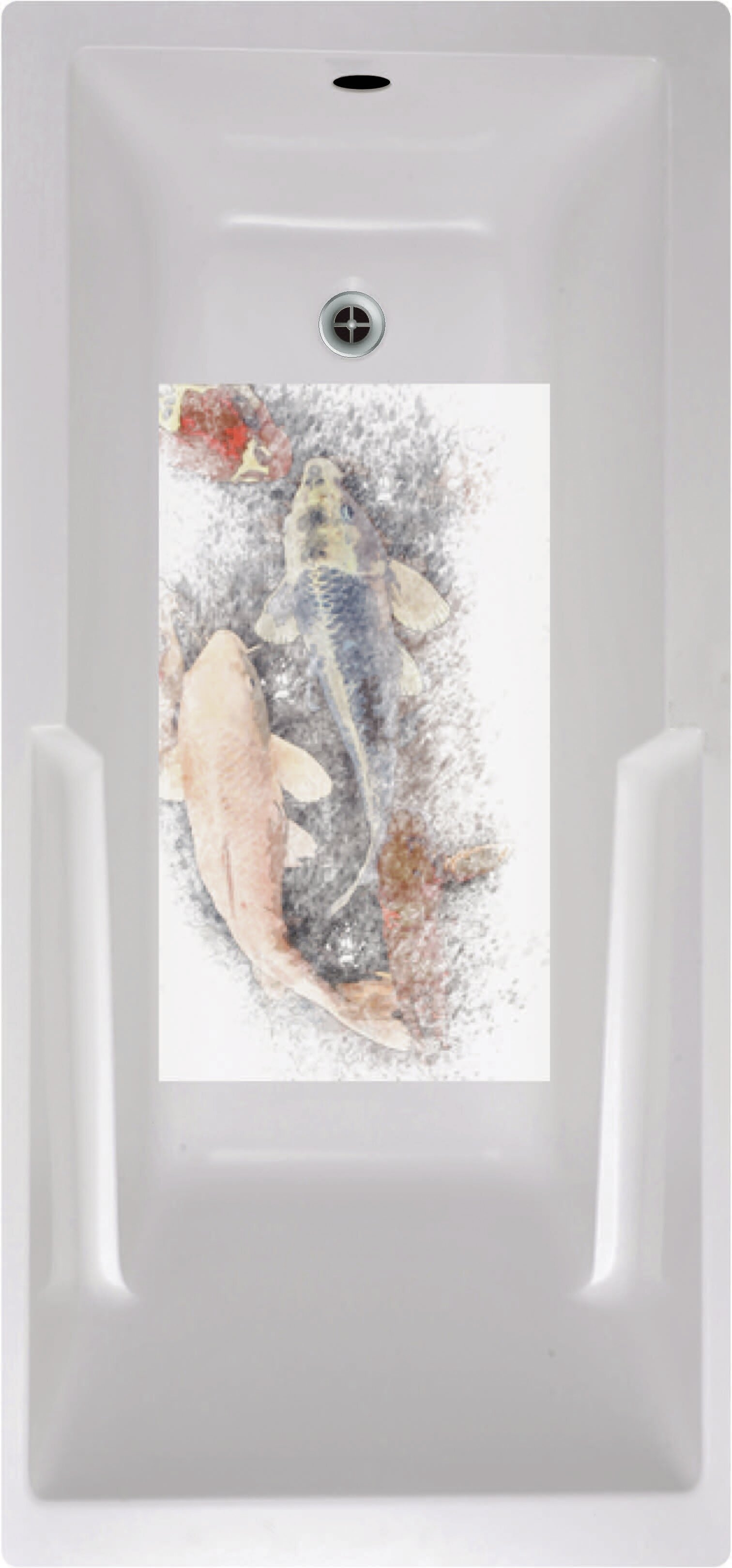 Koi Fish Bath Tub and Shower Mat