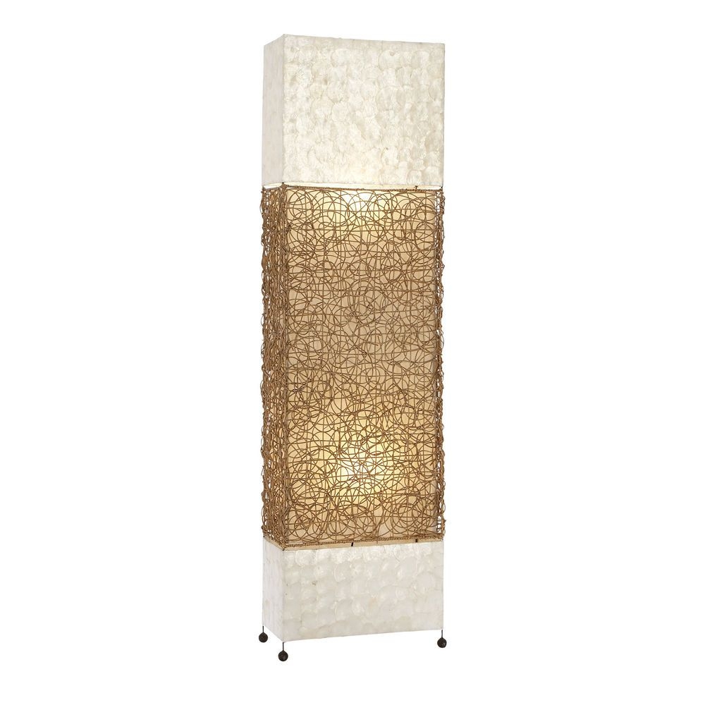 Metal Unique Capiz Floor Lamp