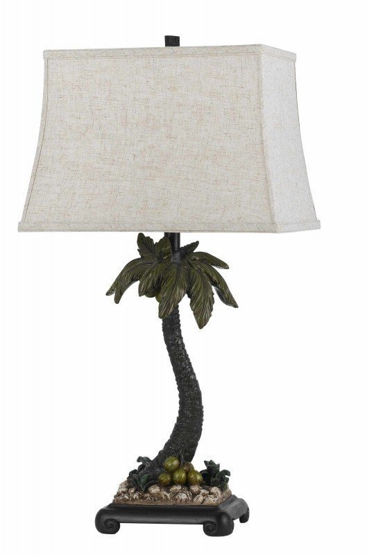 Palm Tree 30.5" H Table Lamp with Square Shade