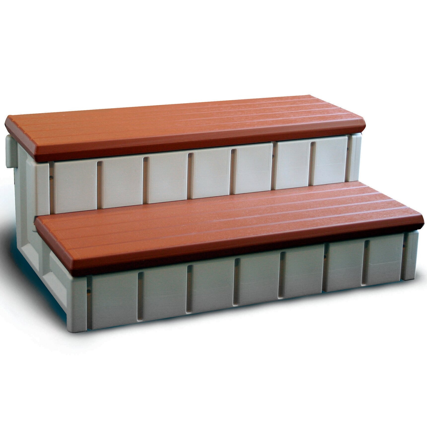 Spa Step with Storage in Redwood