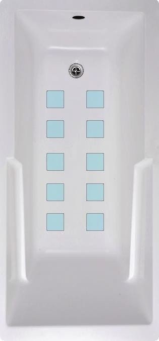 Squares Bath Tub and Shower Treads (Set of 10)