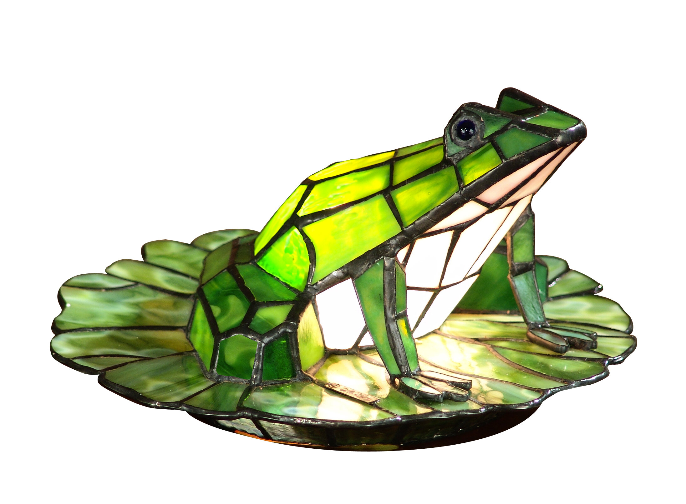 Tiffany Frog Lily Pad 7.5" H Table Lamp with Novelty Shade