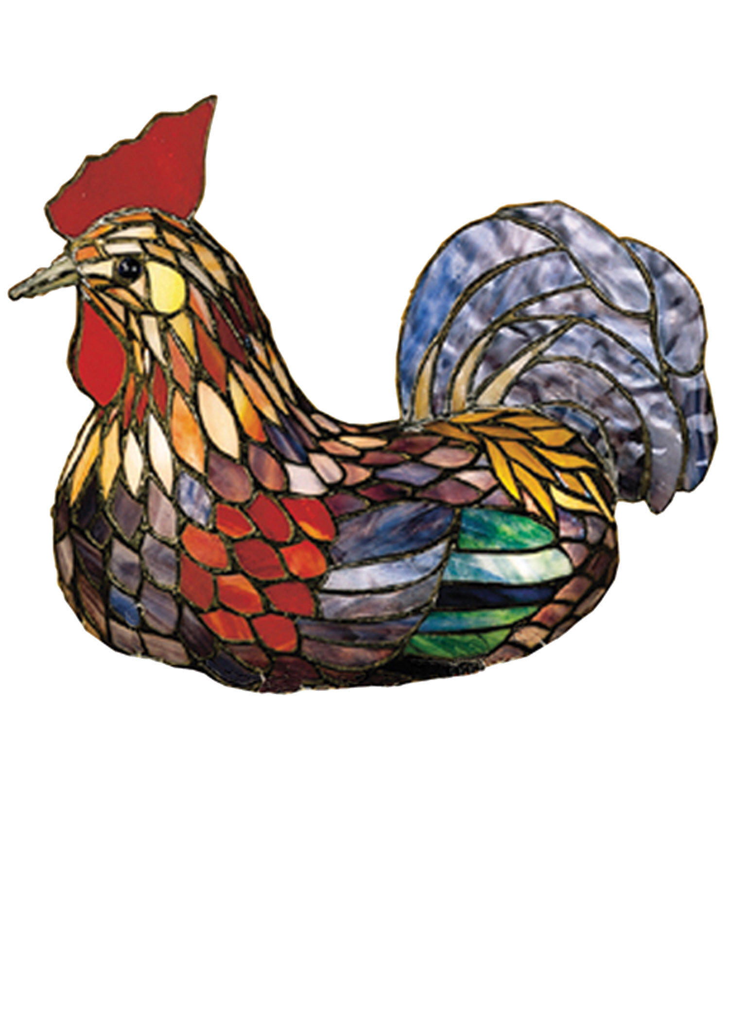 Tiffany Rooster 14" H Table Lamp with Novelty Shade