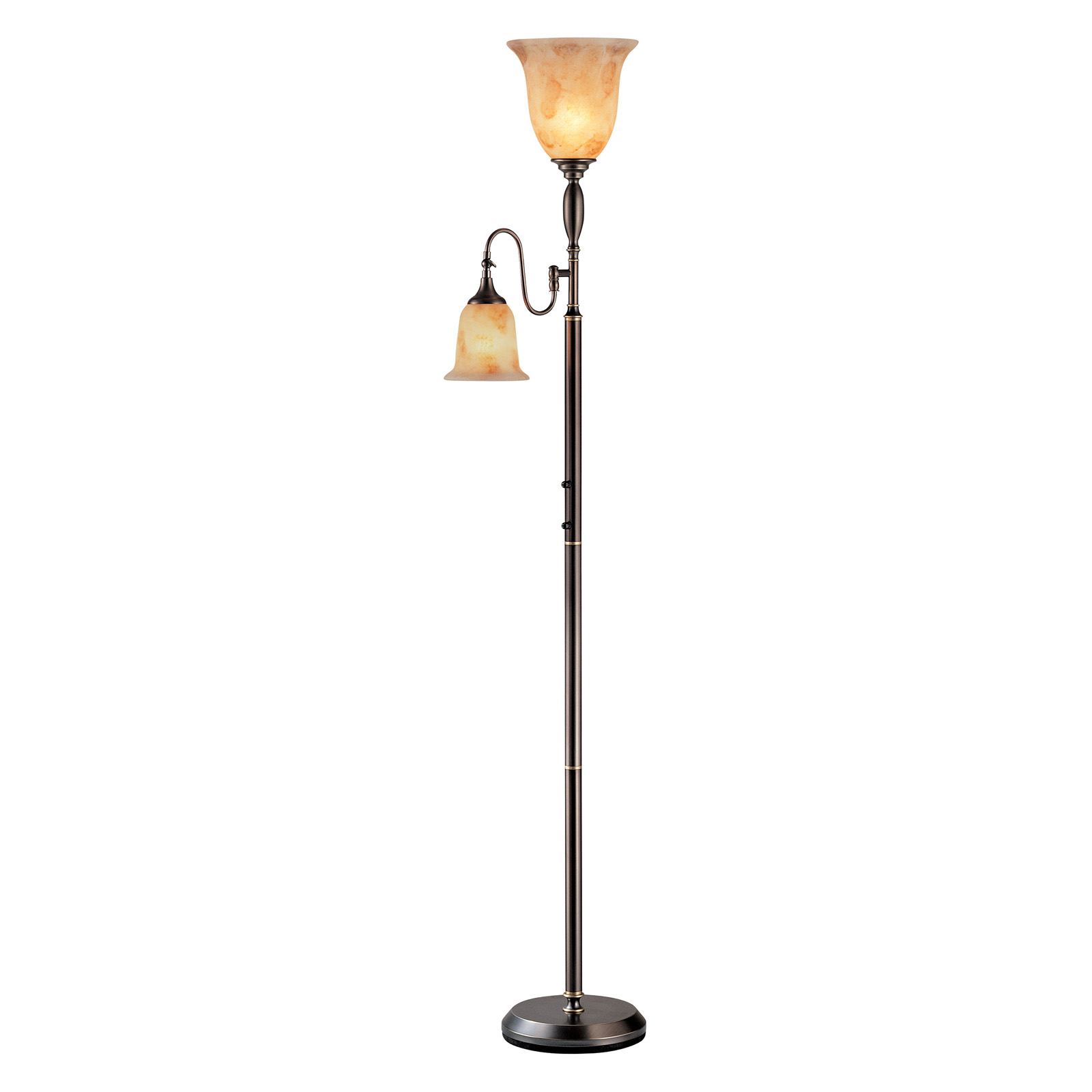 Torchiere Reading Floor Lamp and Glass