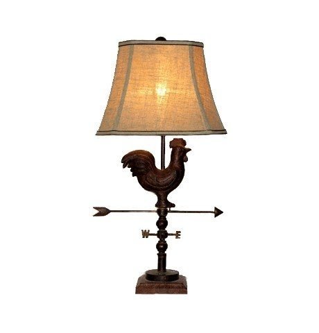 Weathervane Rooster 29" H Table Lamp with Bell Shade