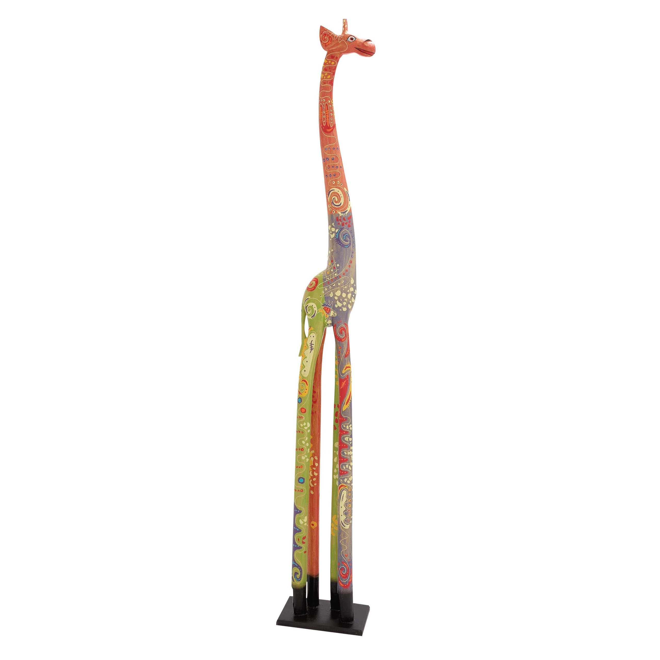 Wood Giraffe Statue