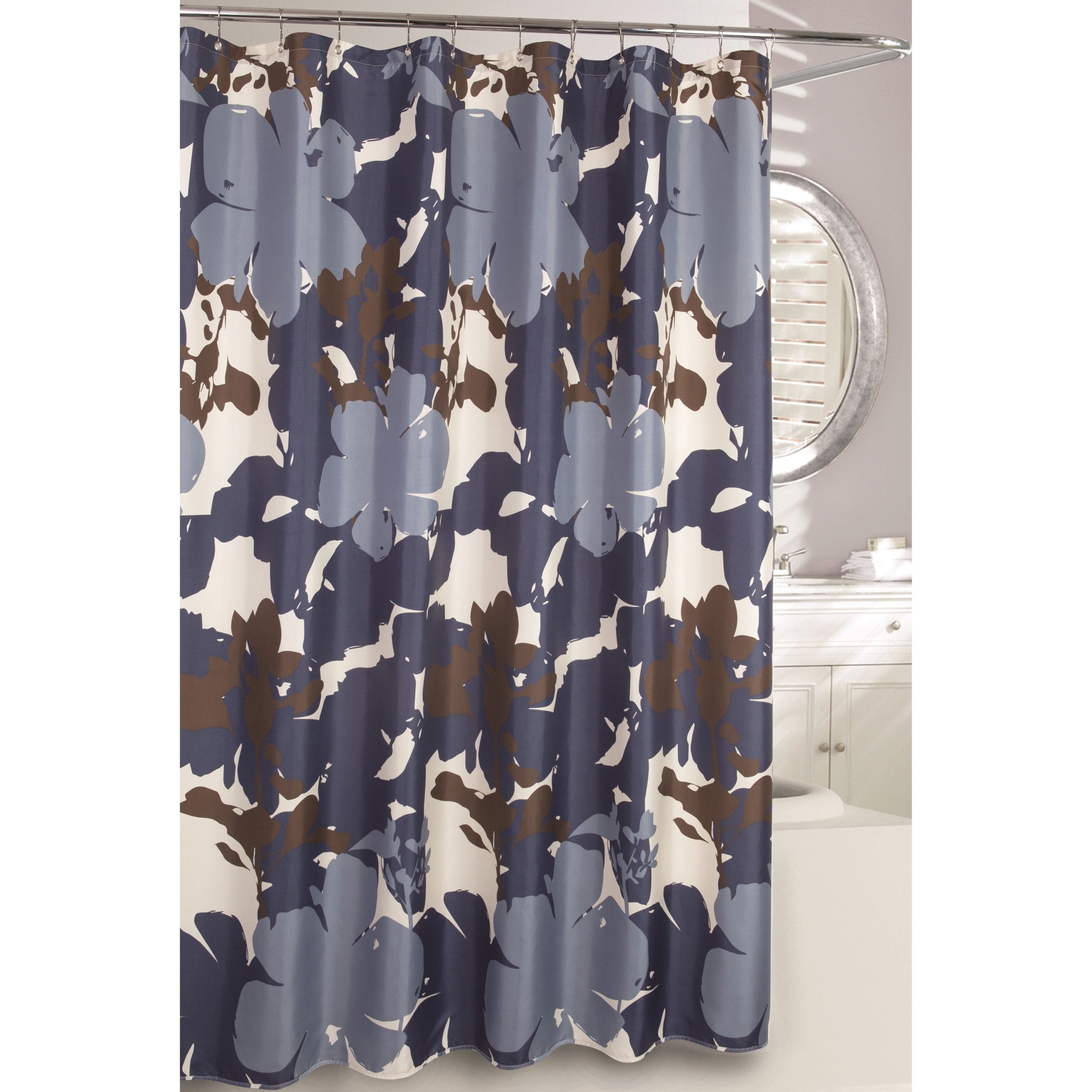 Painted Botanical Fabric Shower Curtain