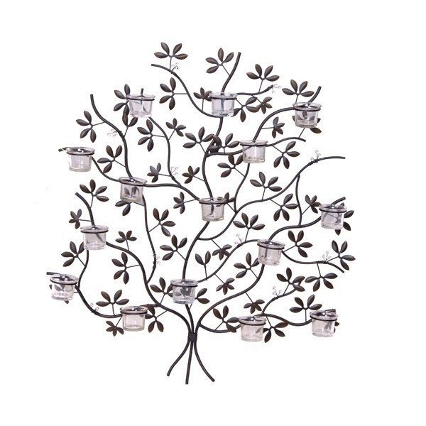 Candle holders and stands tea light holders metal tree wall
