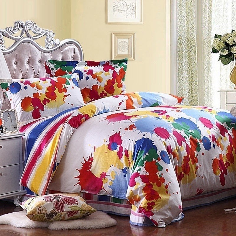Bright colored bedding sets