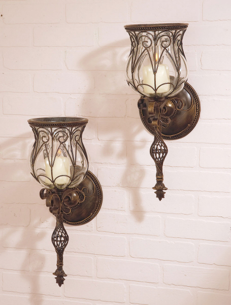 Please note these wall sconces are larger than what seems