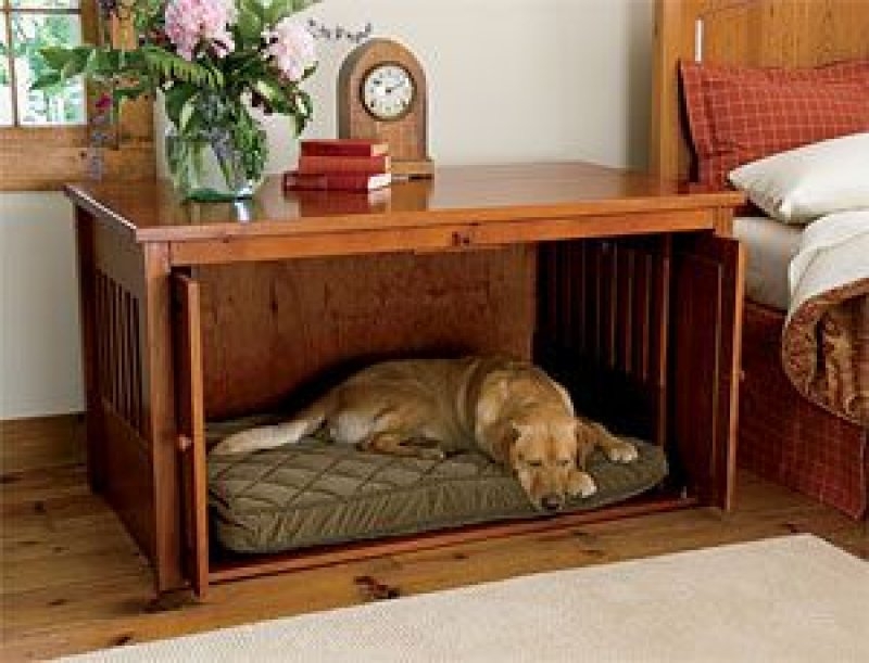 Nightstand dog crate 2