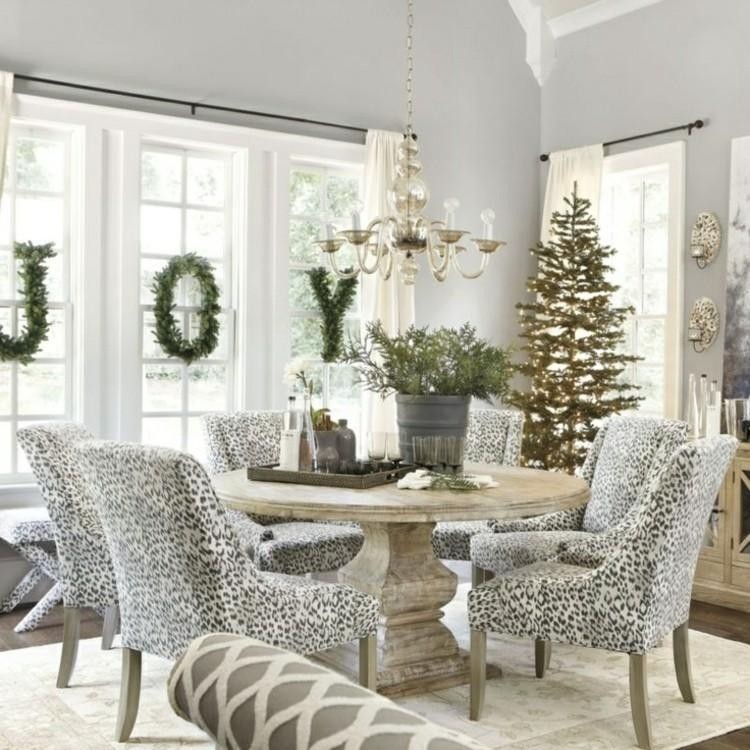 Animal print dining room chairs