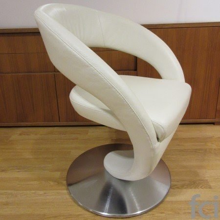 Ex display furniture 6080 set of 4 swivel leather dining