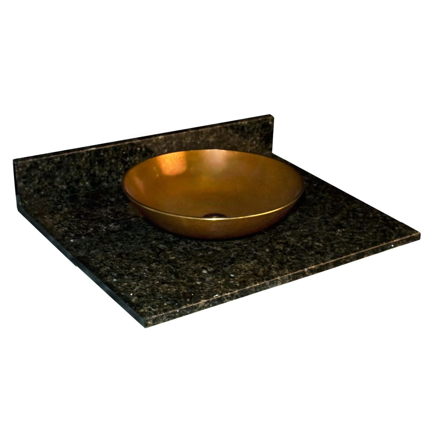 Home bathroom 25 x 22 granite vanity top for vessel