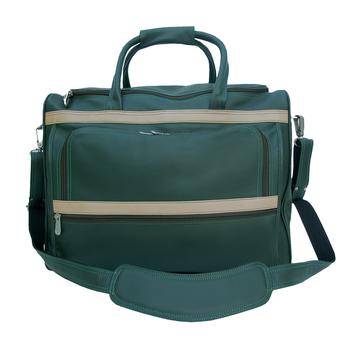 17” Traveler Leather Carry-On Duffel with Strap