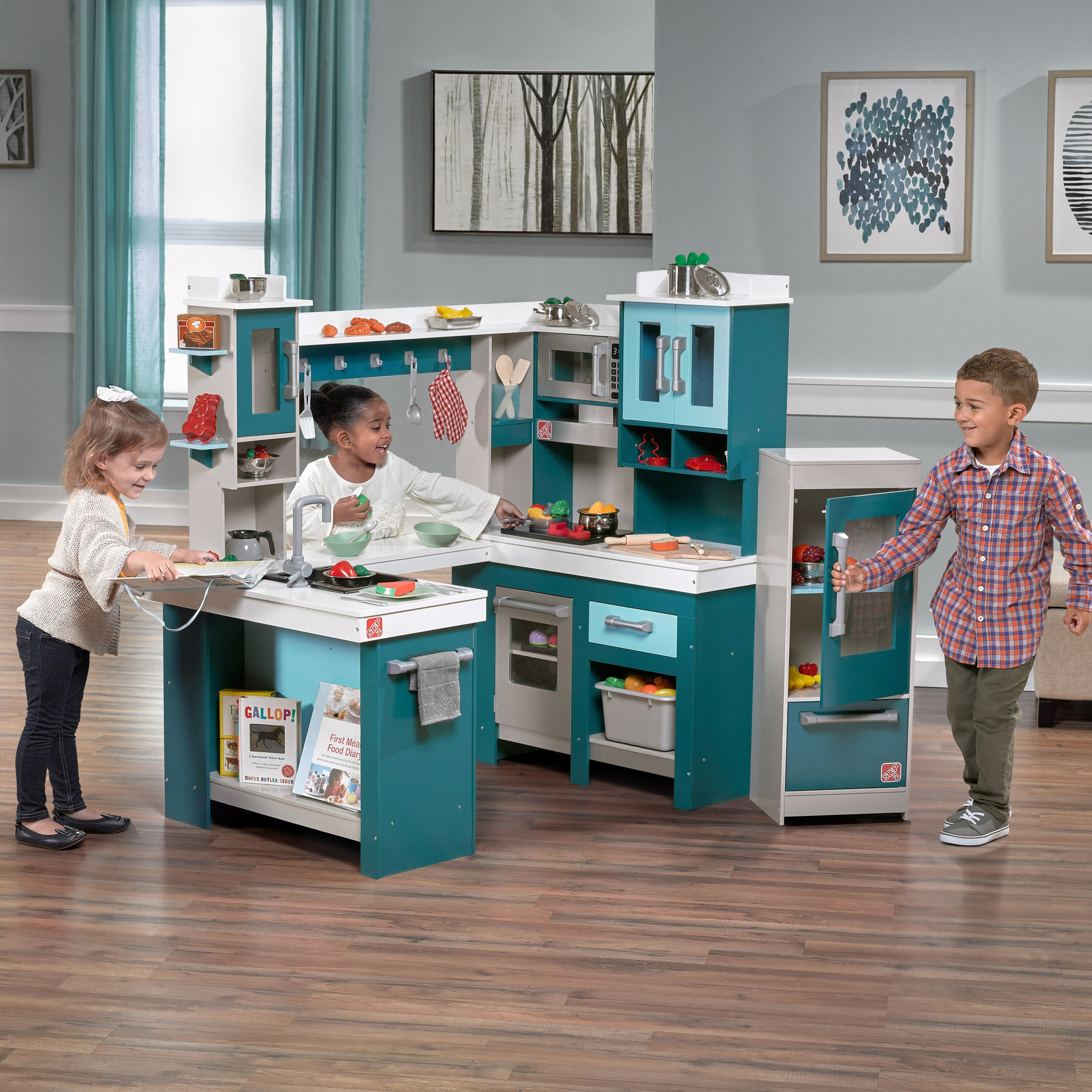 5 Piece Little Chef Wooden Play Kitchen Set