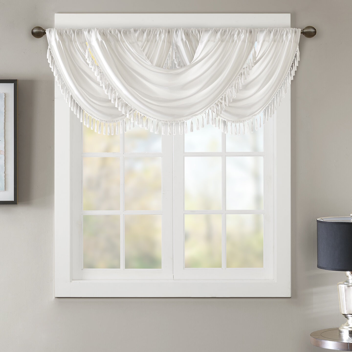 Alland Embellished 38" Window Valance