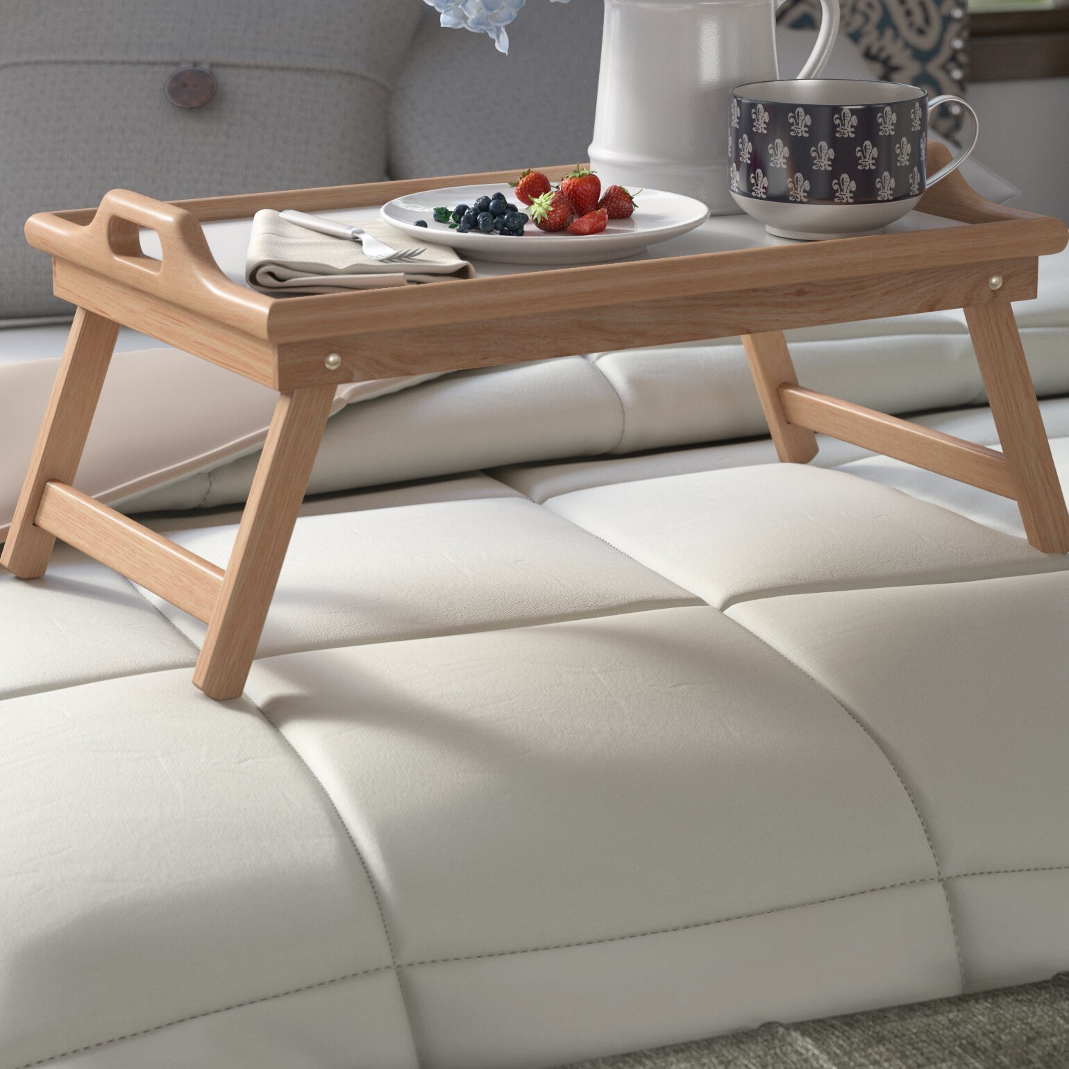 Annapolis Breakfast Tray with Handles and Foldable Legs