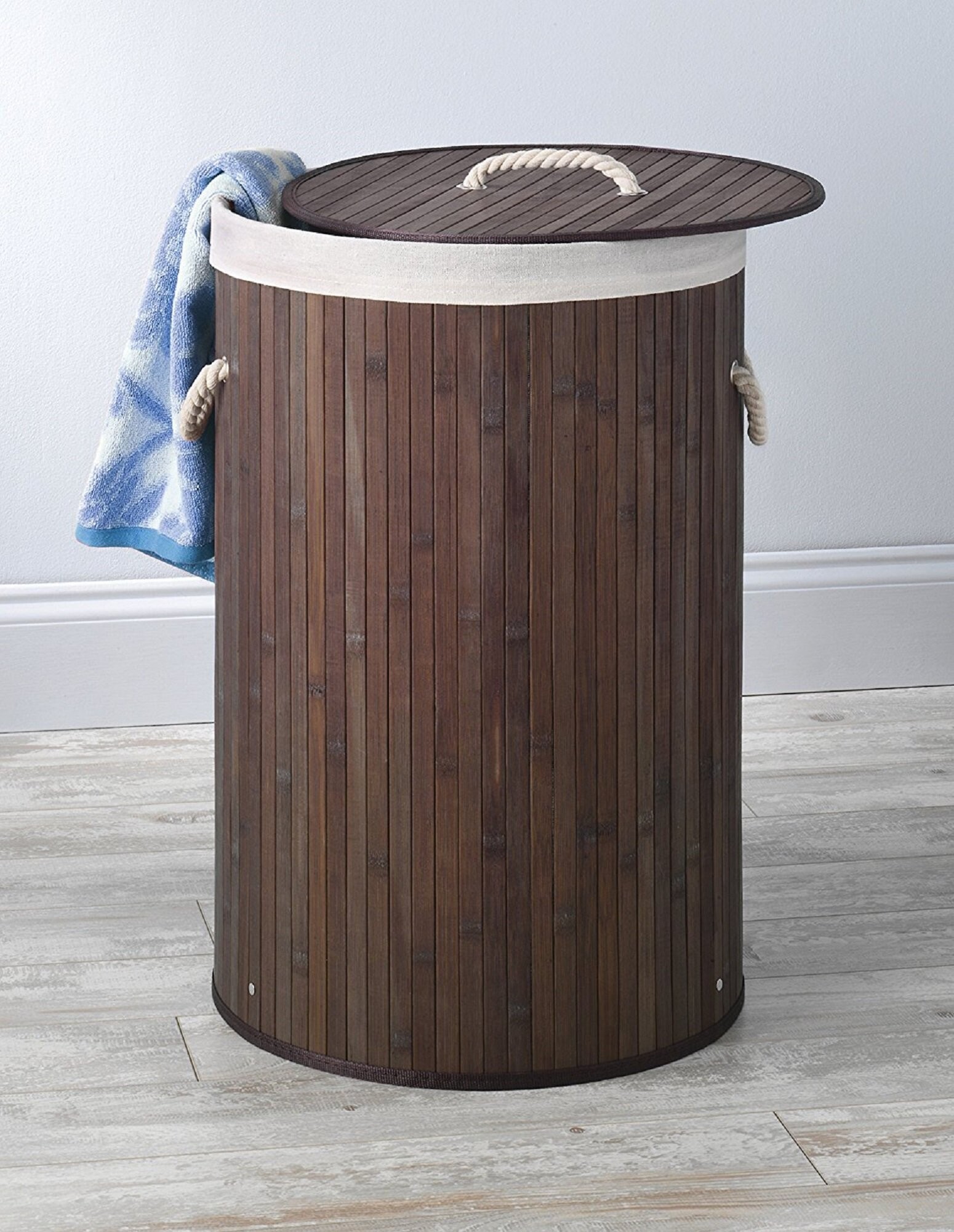 Bambo Round Laundry Hamper