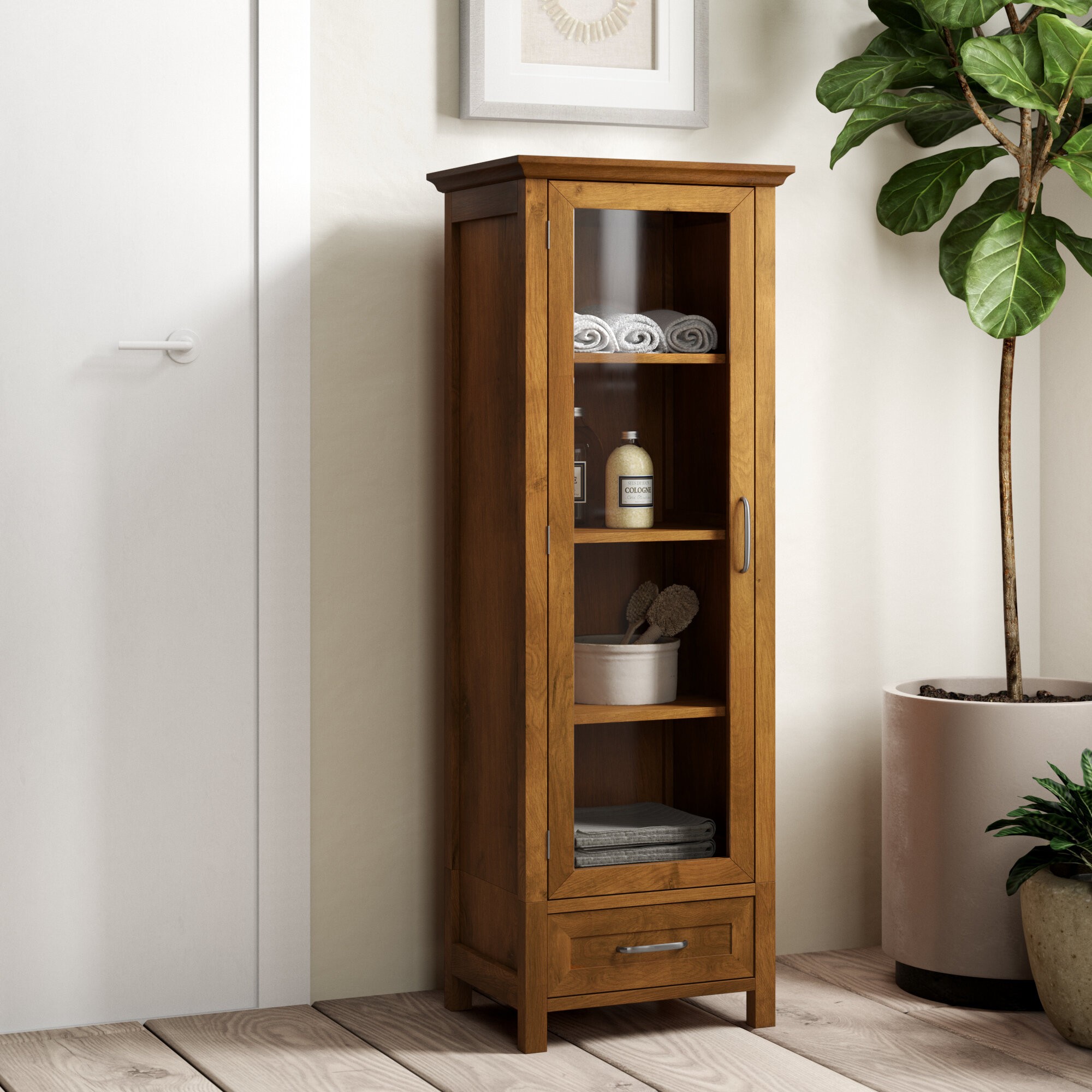 Bayard 17" W x 48.5" H Linen Storage Tower