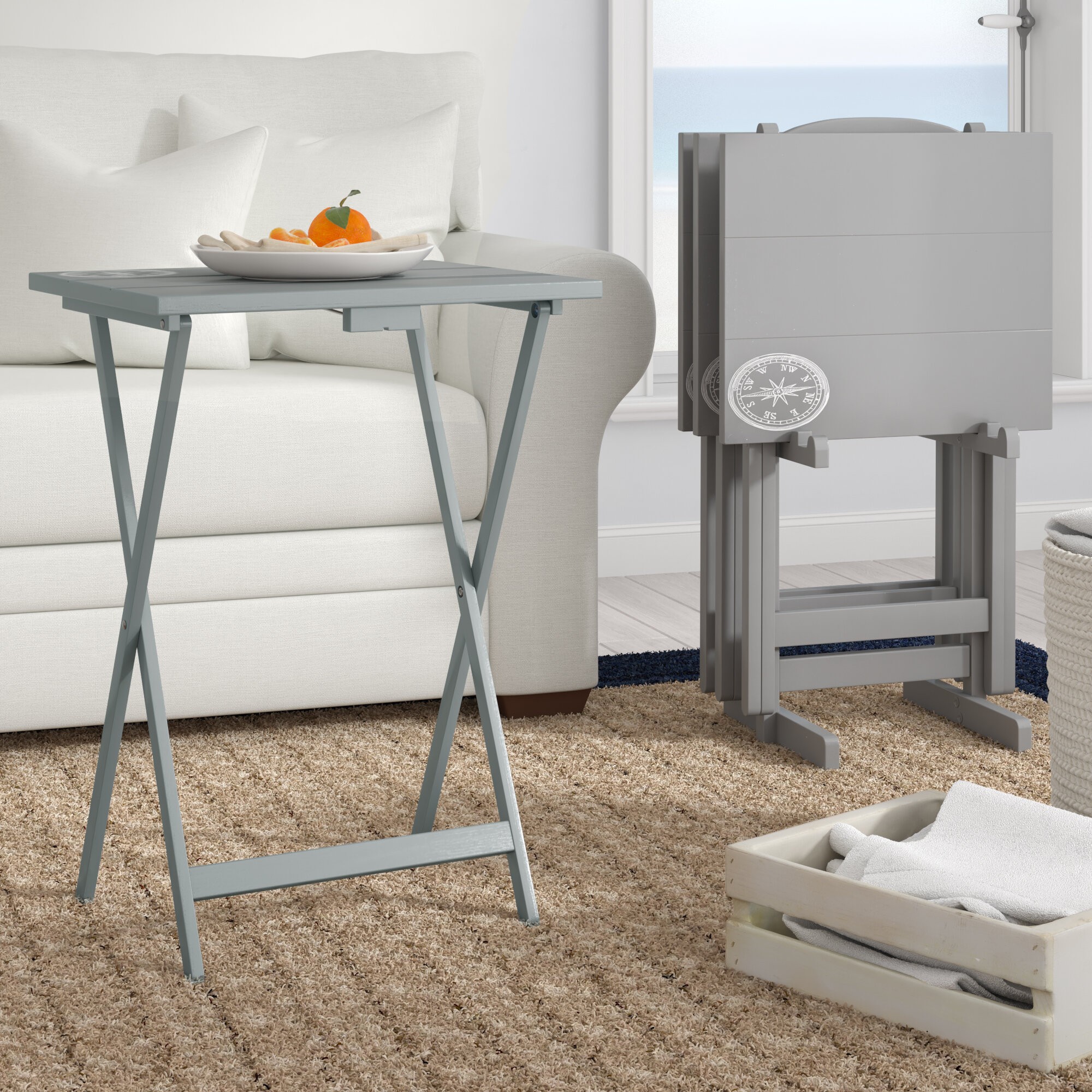 Caldecott Compass Tray Table Set