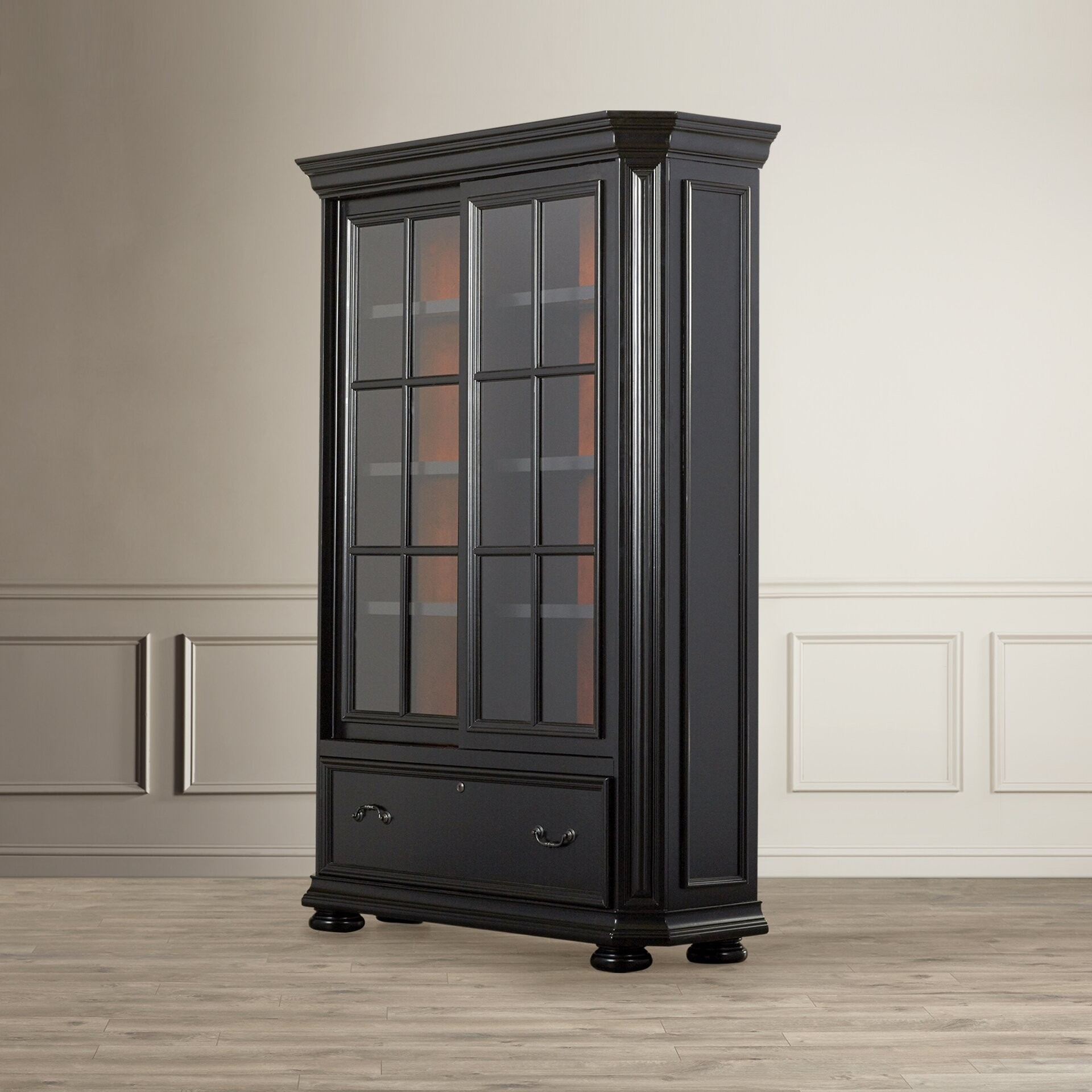 Cherry And Birch Wood Standard Bookcase