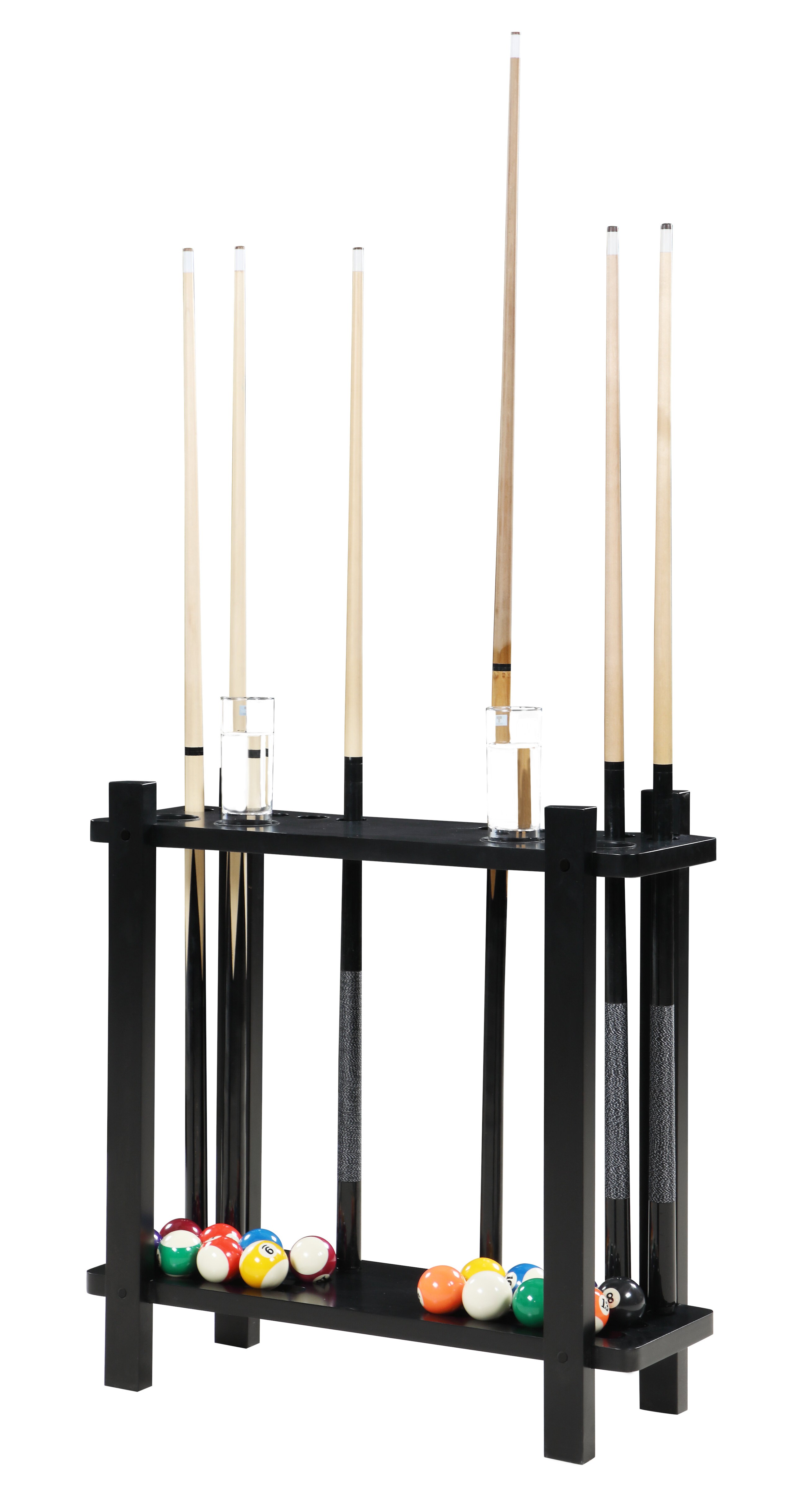 Classic Floor Billiard Pool Cue Rack