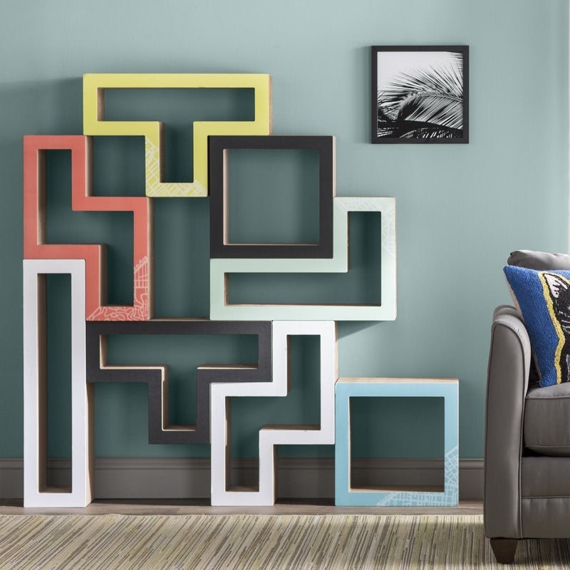 Colorful Tetris Modular Cat Tree