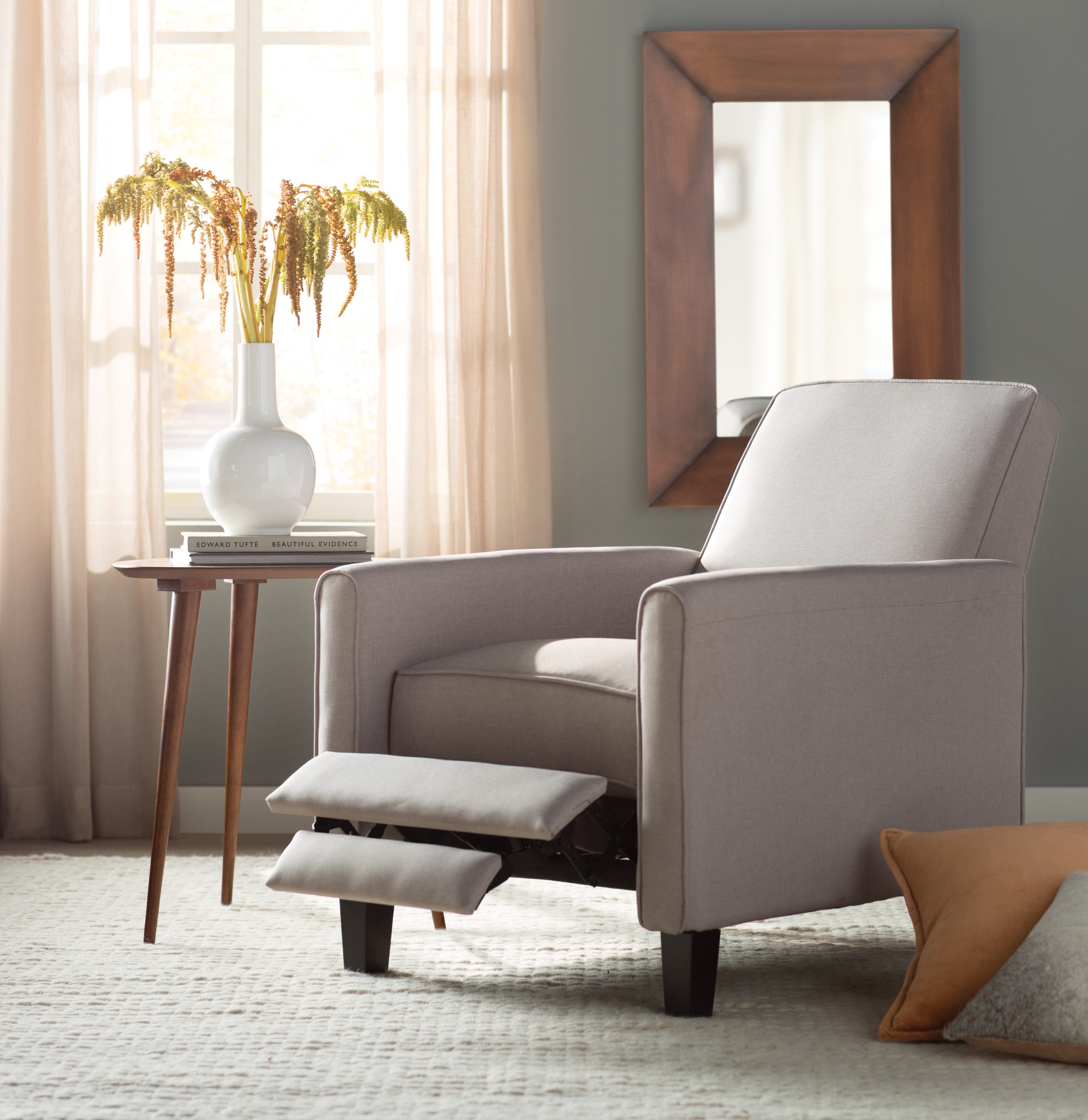 Compact Polyester Blend Manual Recliner