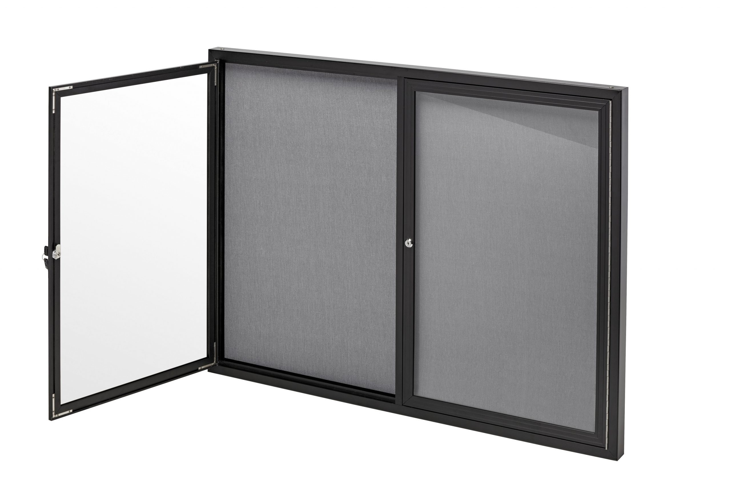 Double Door Enclosed Bulletin Board, 48" x 36"