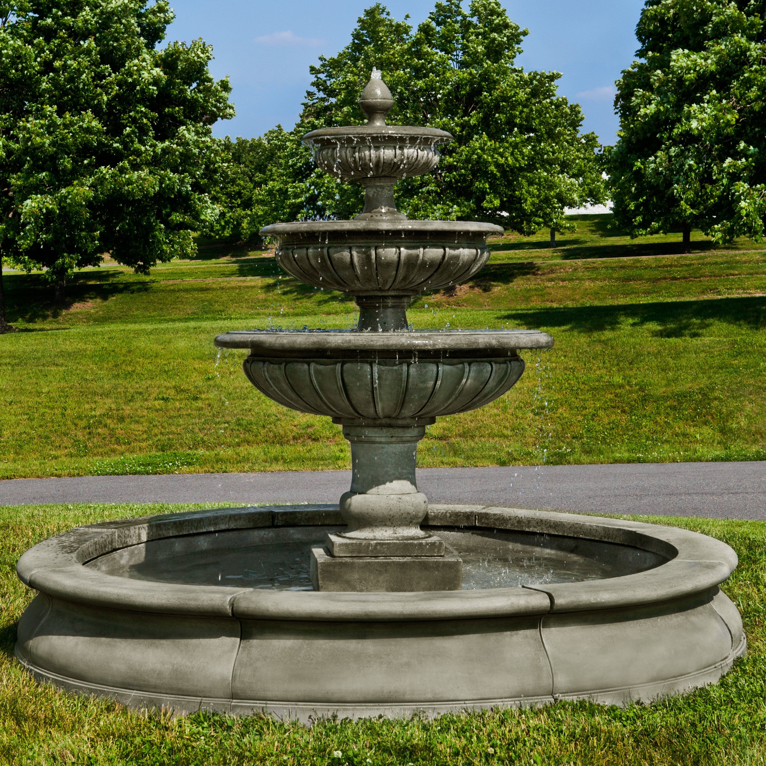 Double kansas city atrosehill door fountain outdoor garden 1