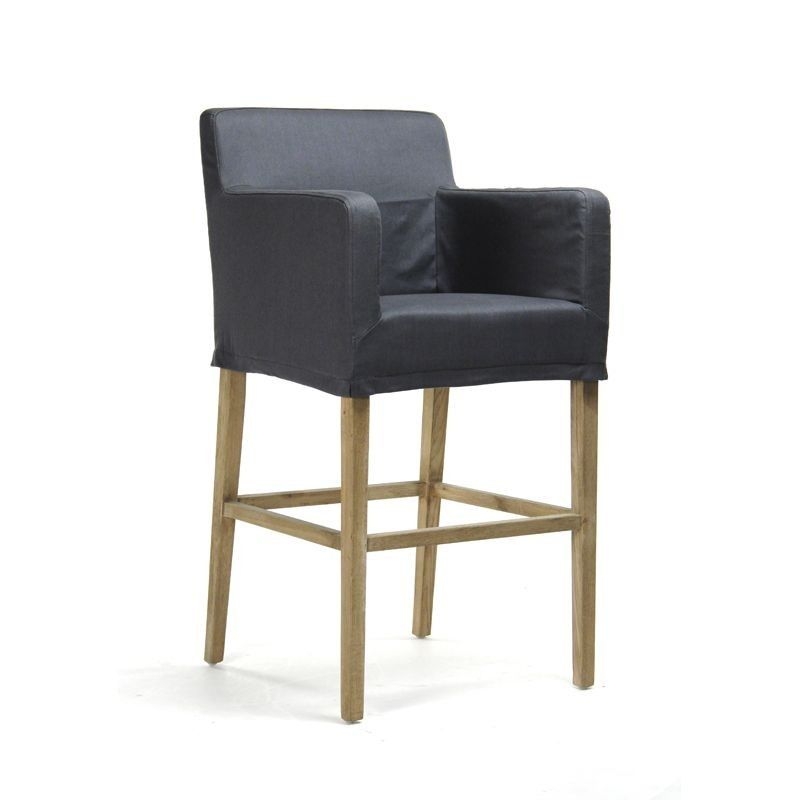 Elegant Barstool With A Fabric Slipcover