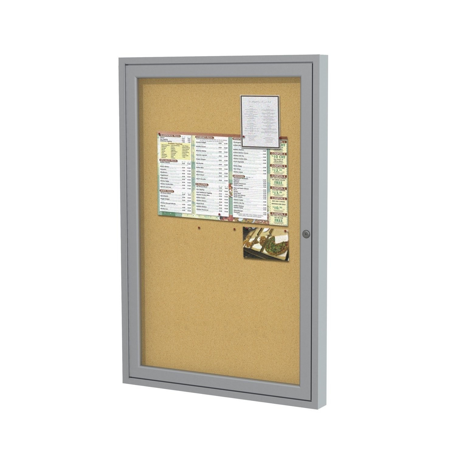 Enclosed Cabinet Bulletin Board