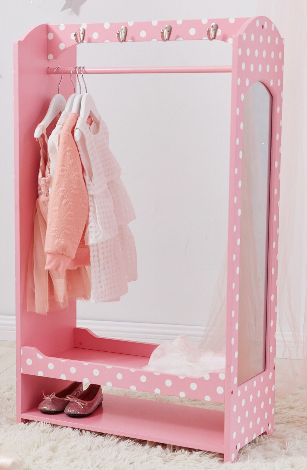 Fashion Polka Dot Prints Bella Toy Dress Up Unit Armoire