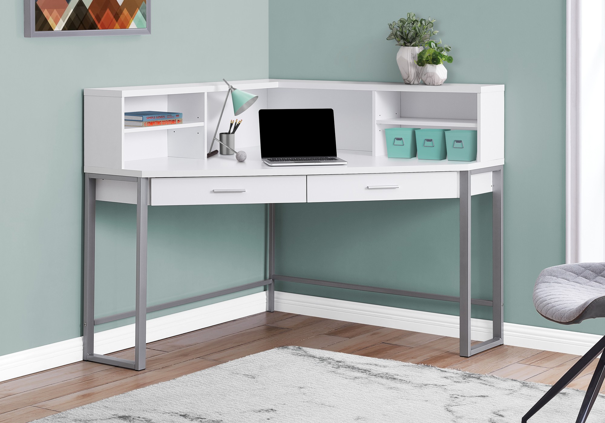 Funderburg Corner Desk with Hutch