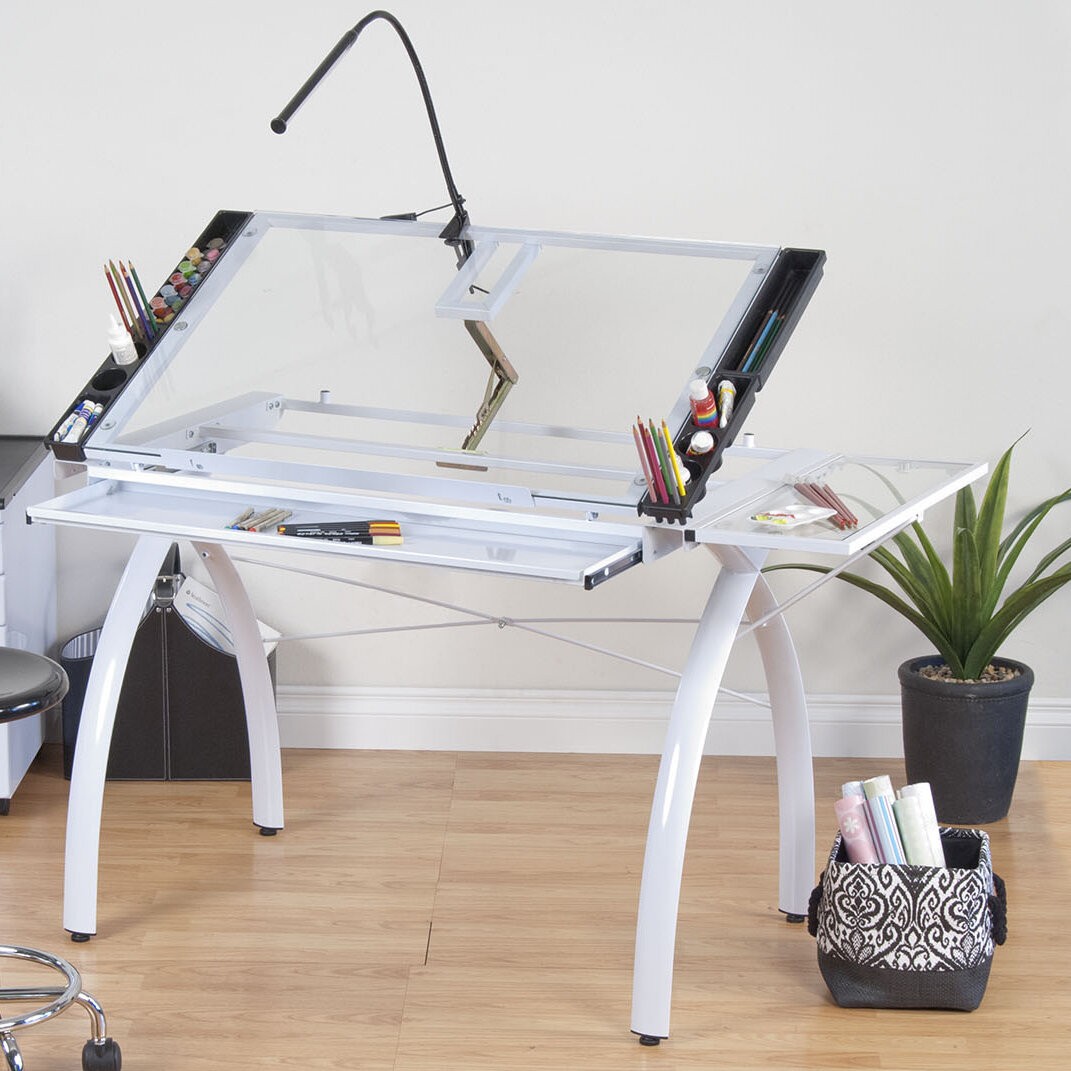 Futura Glass Drafting Table