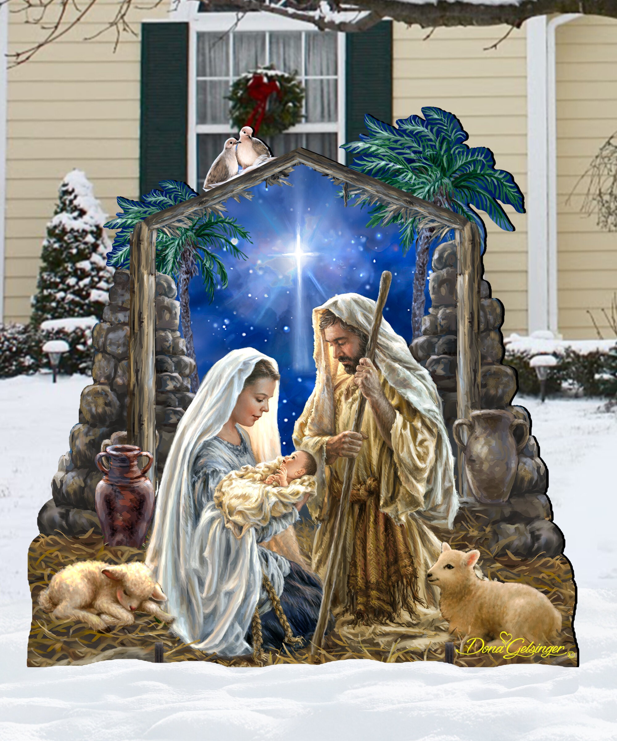 Glory to God Wooden Figurine