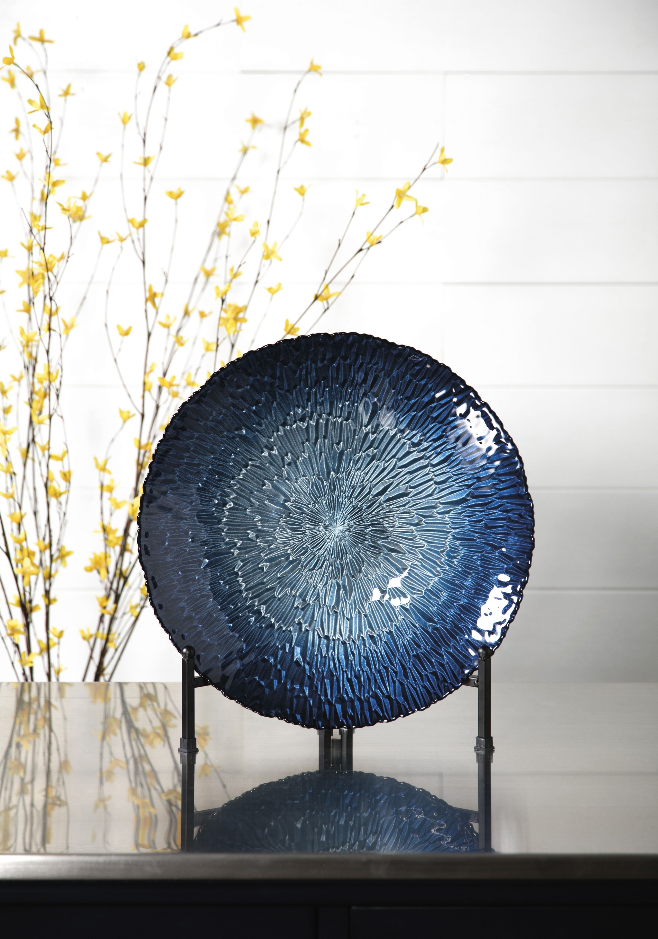 Honey Bee Glass Charger with Stand