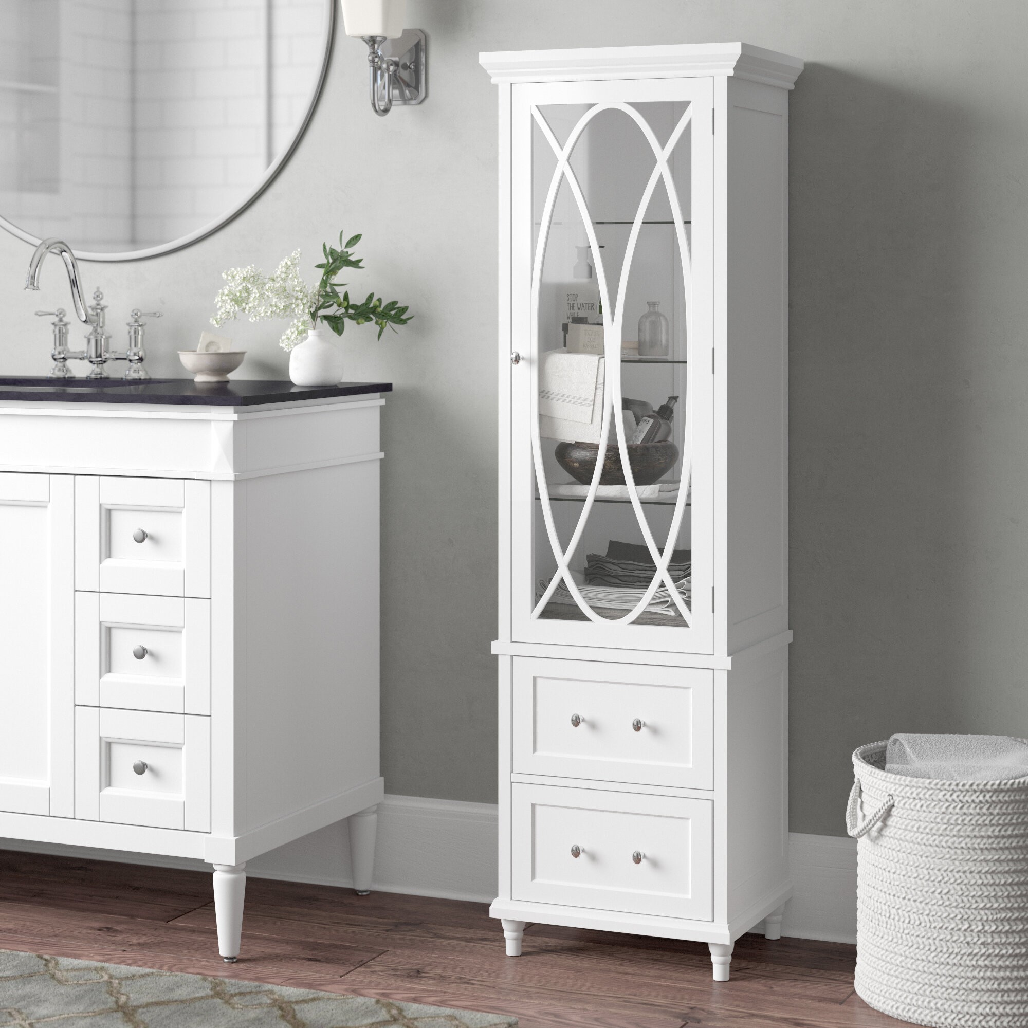 Kayla 18" W x 60" H Linen Tower