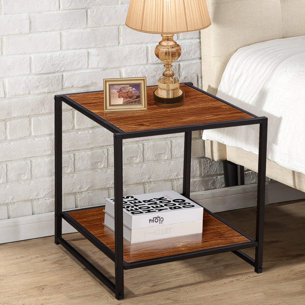 Kuhn Modern Square Nightstand (Set of 2)