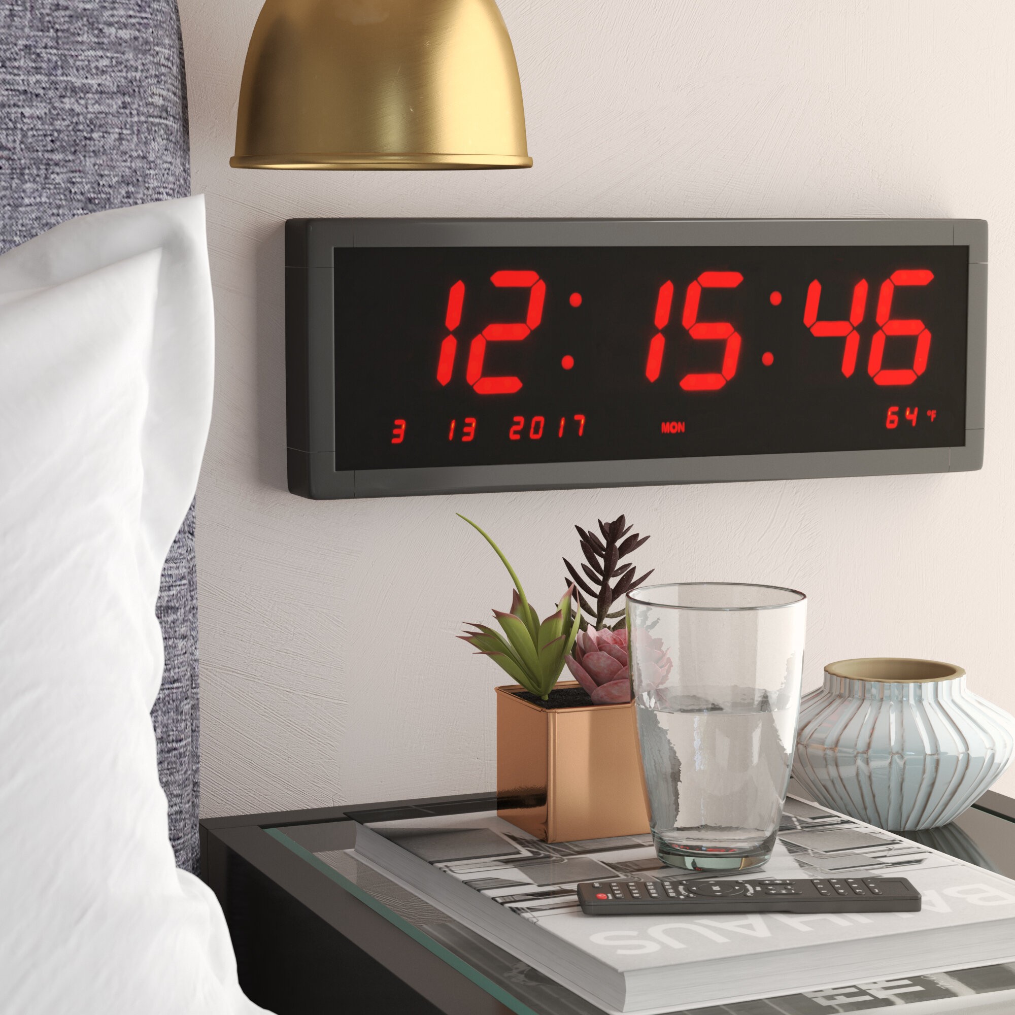 Large Red Digital Multi-Alarm Clock